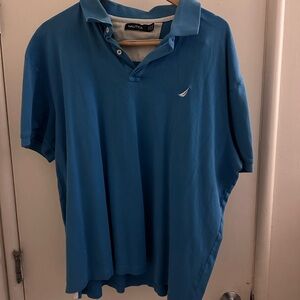 Vintage Nautica Men's Classic Blue Polo Shirt